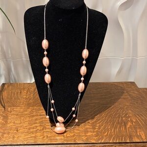 Elegant Pink Beaded Necklace